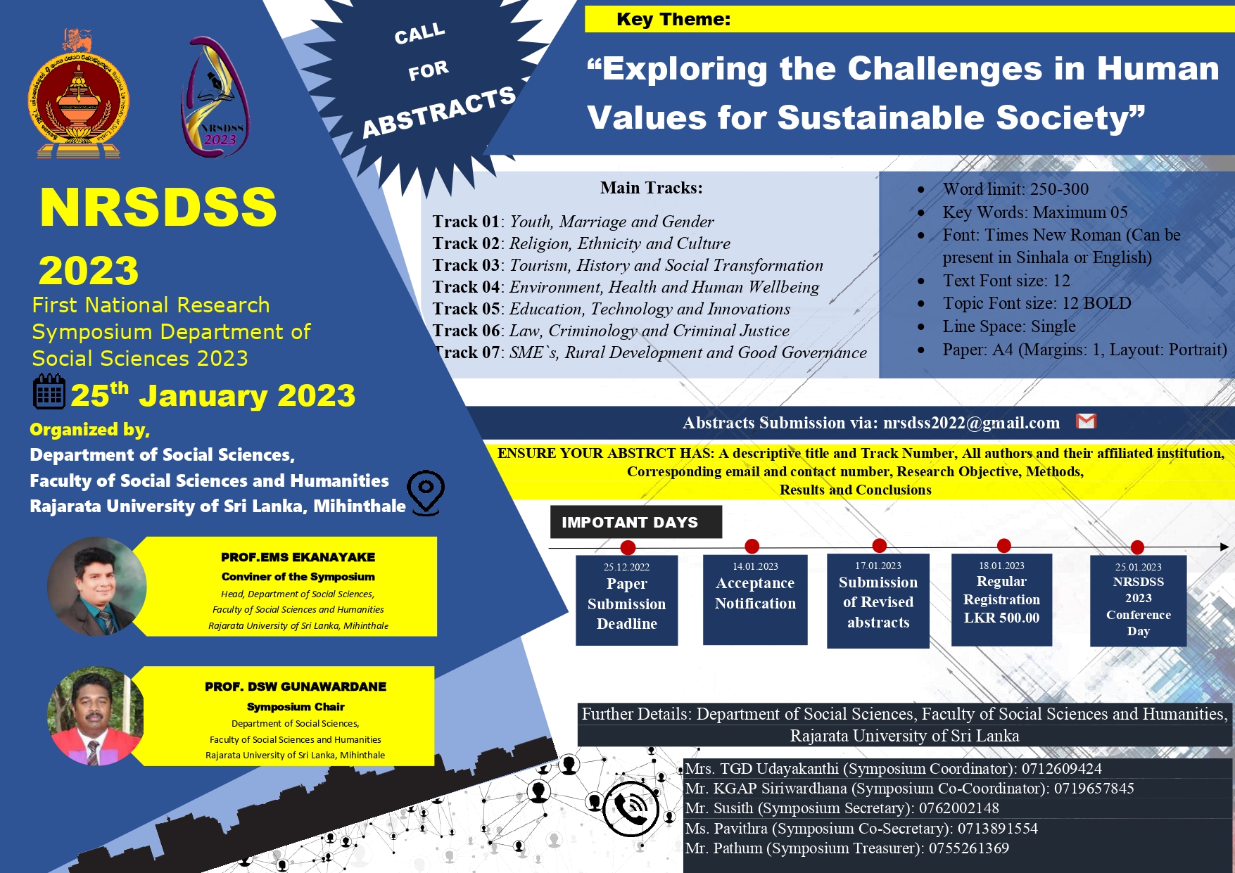 NRSDSS – National Research Symposium Department of Social Sciences 2023